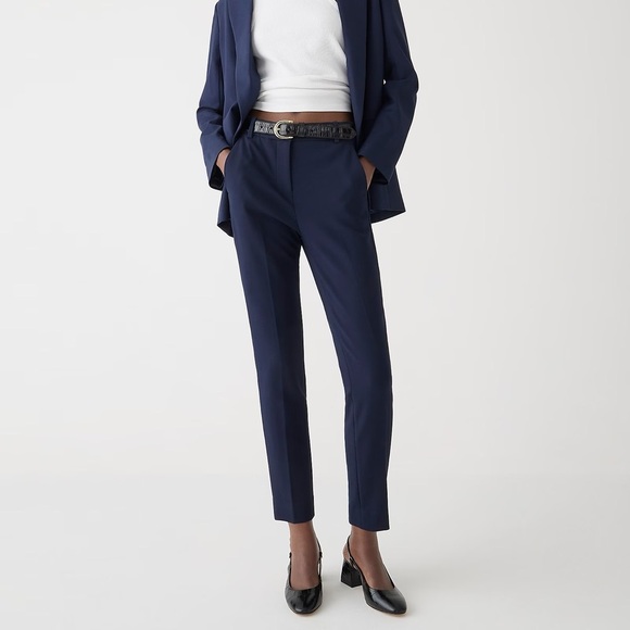 NWT J. Crew High Rise Cameron Pant in Four Season Stretch Navy Sz 6P - Picture 1 of 10